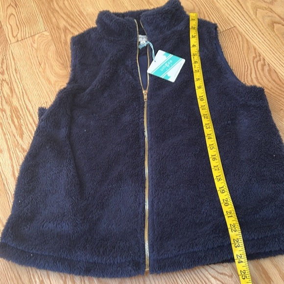 New! Umgee medium navy soft cozy zippered vest - Picture 6 of 8